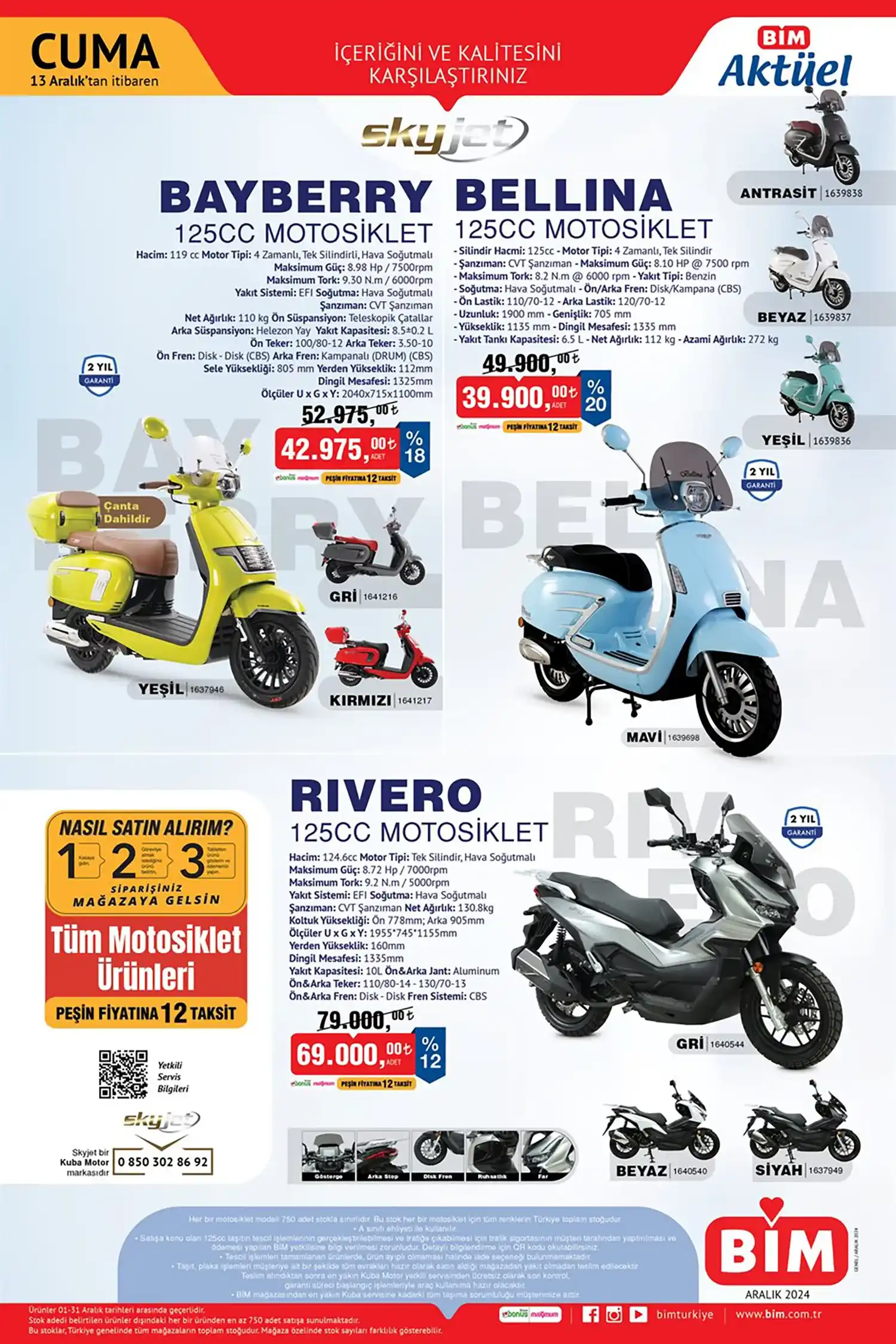 Bim 13 Aralık 2024 Motosiklet Ürünleri Büyük Kampanyası Kataloğu