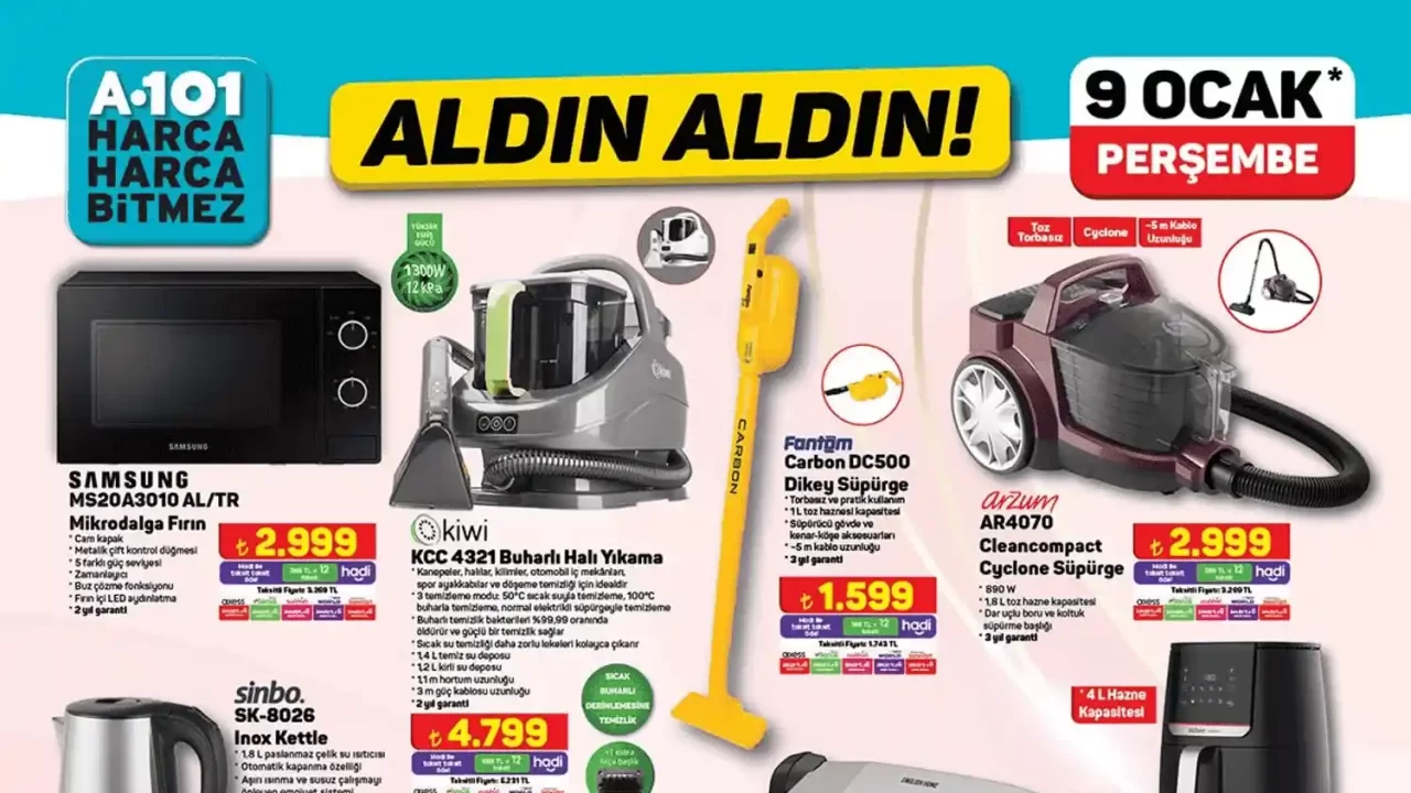 A101 9 Ocak 2025 Aktüel Ürünler Kataloğu