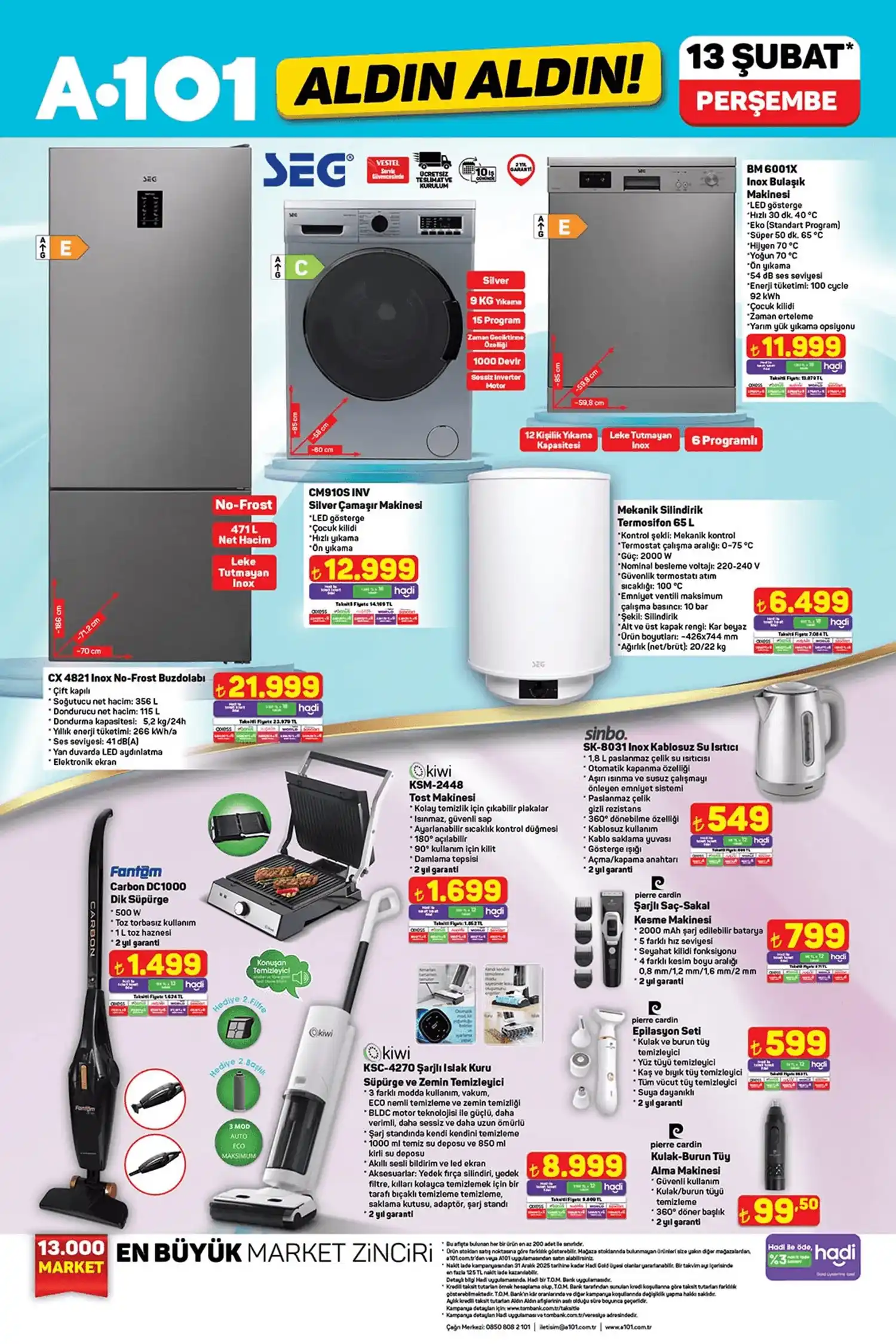 A101 13 Şubat 2025 Elektronik Ürünler Kataloğu