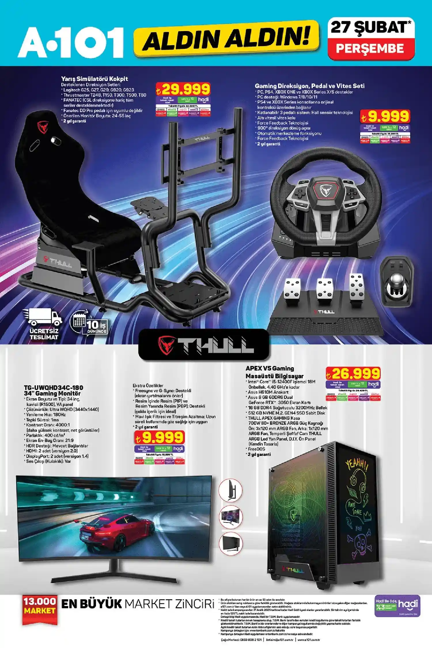 A101 27 Şubat 2025 Gaming Ürünleri Kataloğu