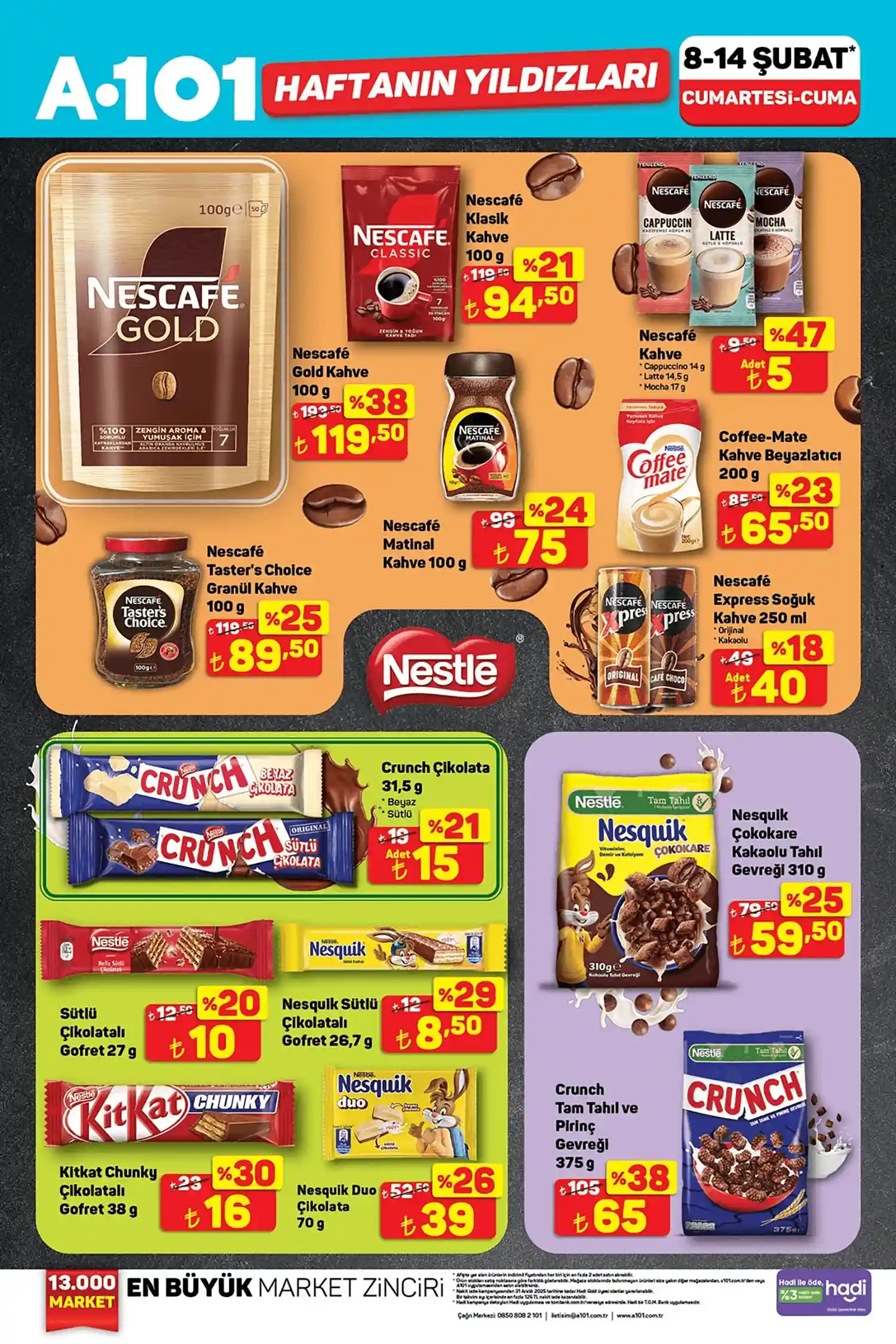 A101 8 Şubat 2025 Nestle Fırsatları Kataloğu