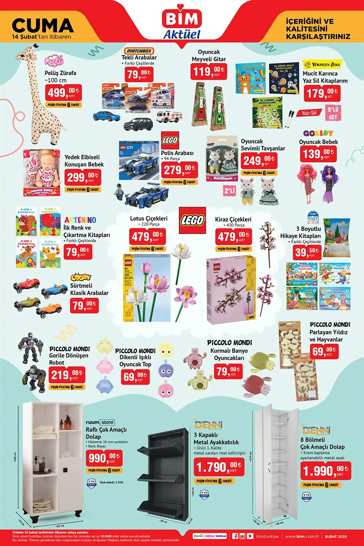 Bim 14 Şubat 2025 Lego Lotus Çiçekleri ve Kiraz Çiçekleri Kataloğu