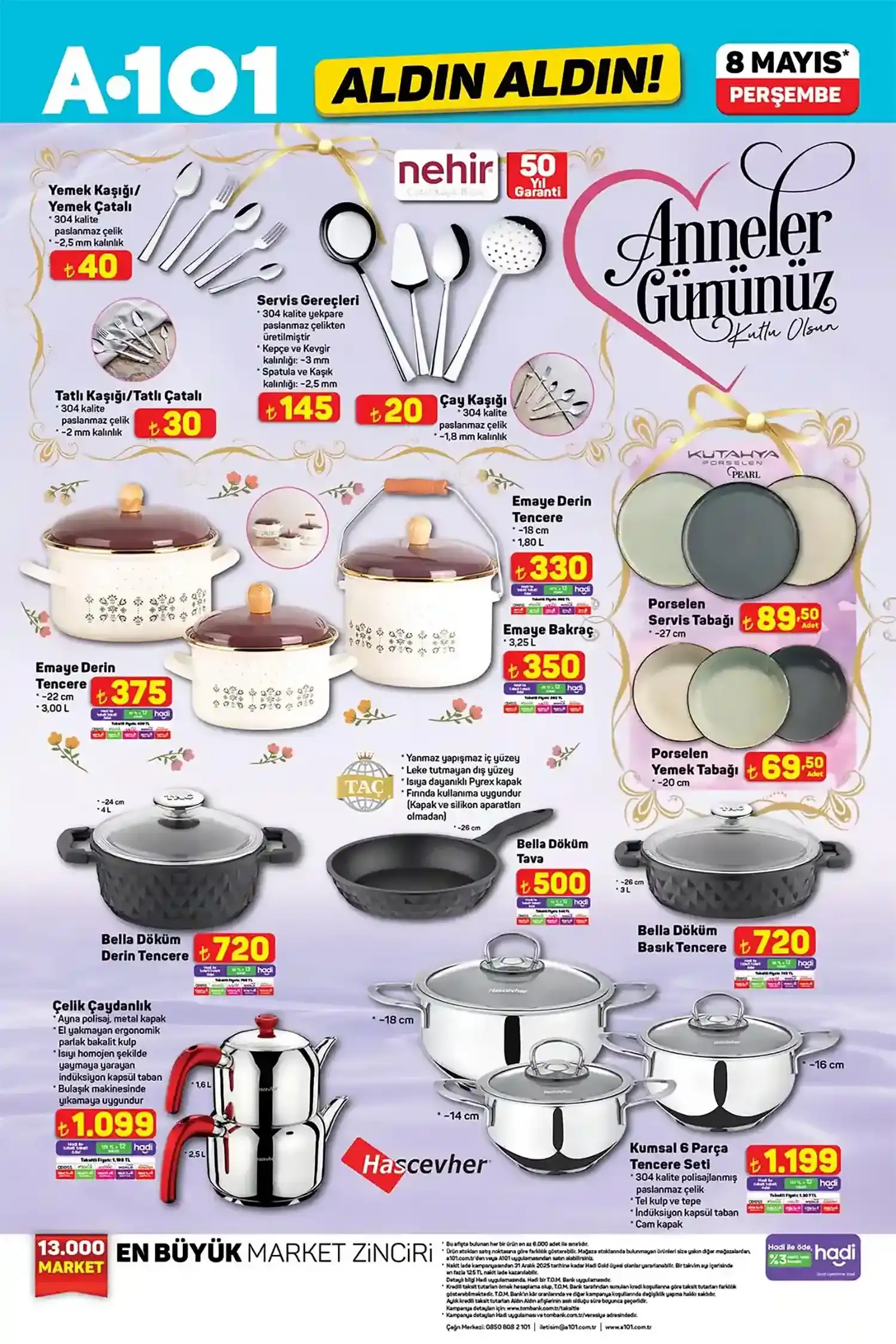 A101 8 Mayıs 2025 Anneler Günü Özel İndirim Kataloğu