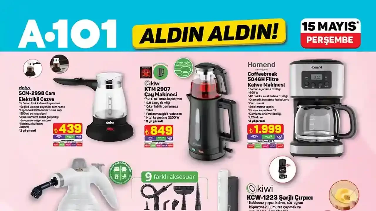 A101 15 Mayıs 2025 Aktüel Ürünler Kataloğu