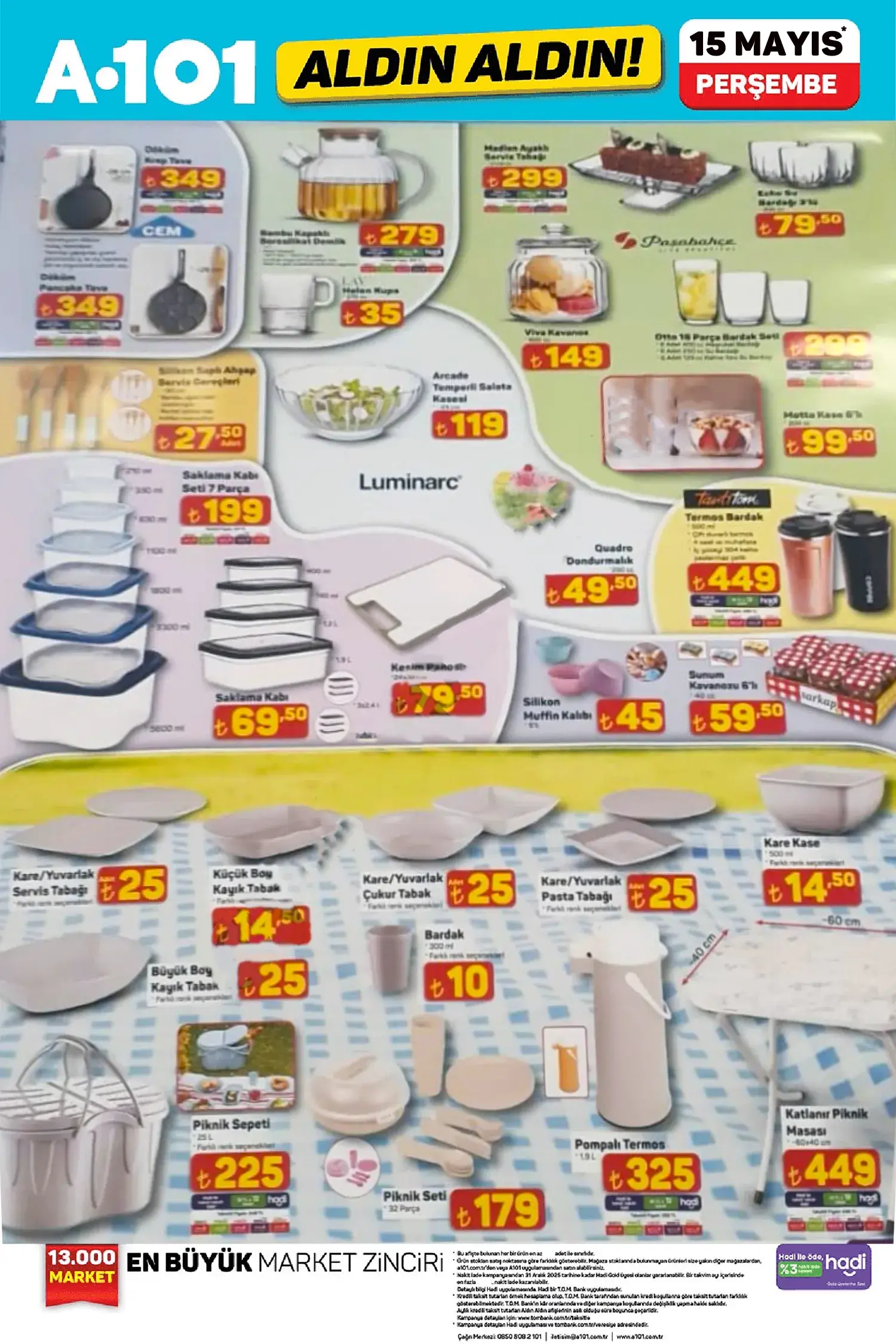 A101 15 Mayıs 2025 Mutfak Ürünleri Aktüel Kataloğu