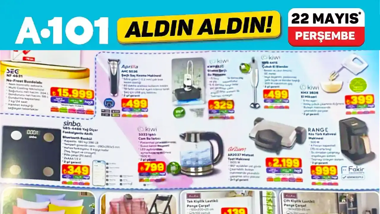 A101 22 Mayıs 2025 Aktüel Ürünler Kataloğu
