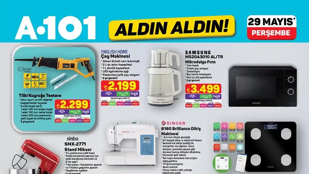 A101 29 Mayıs 2025 Aktüel Ürünler Kataloğu