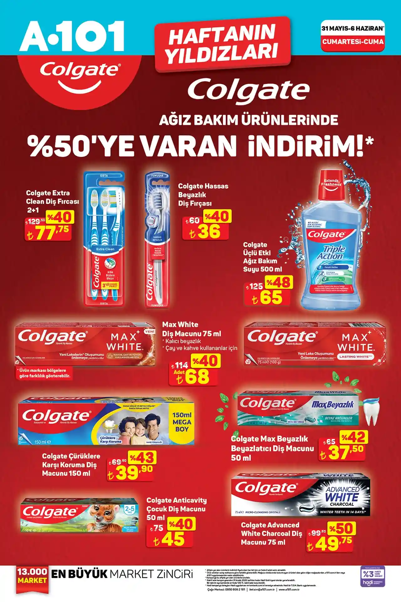 A101 31 Mayıs 2025 Colgate Fırsat Kataloğu