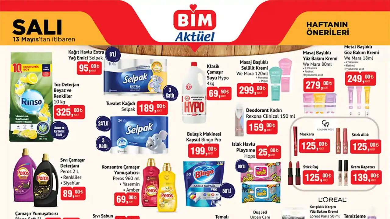 BİM 13 Mayıs 2025 Aktüel Ürünler Kataloğu
