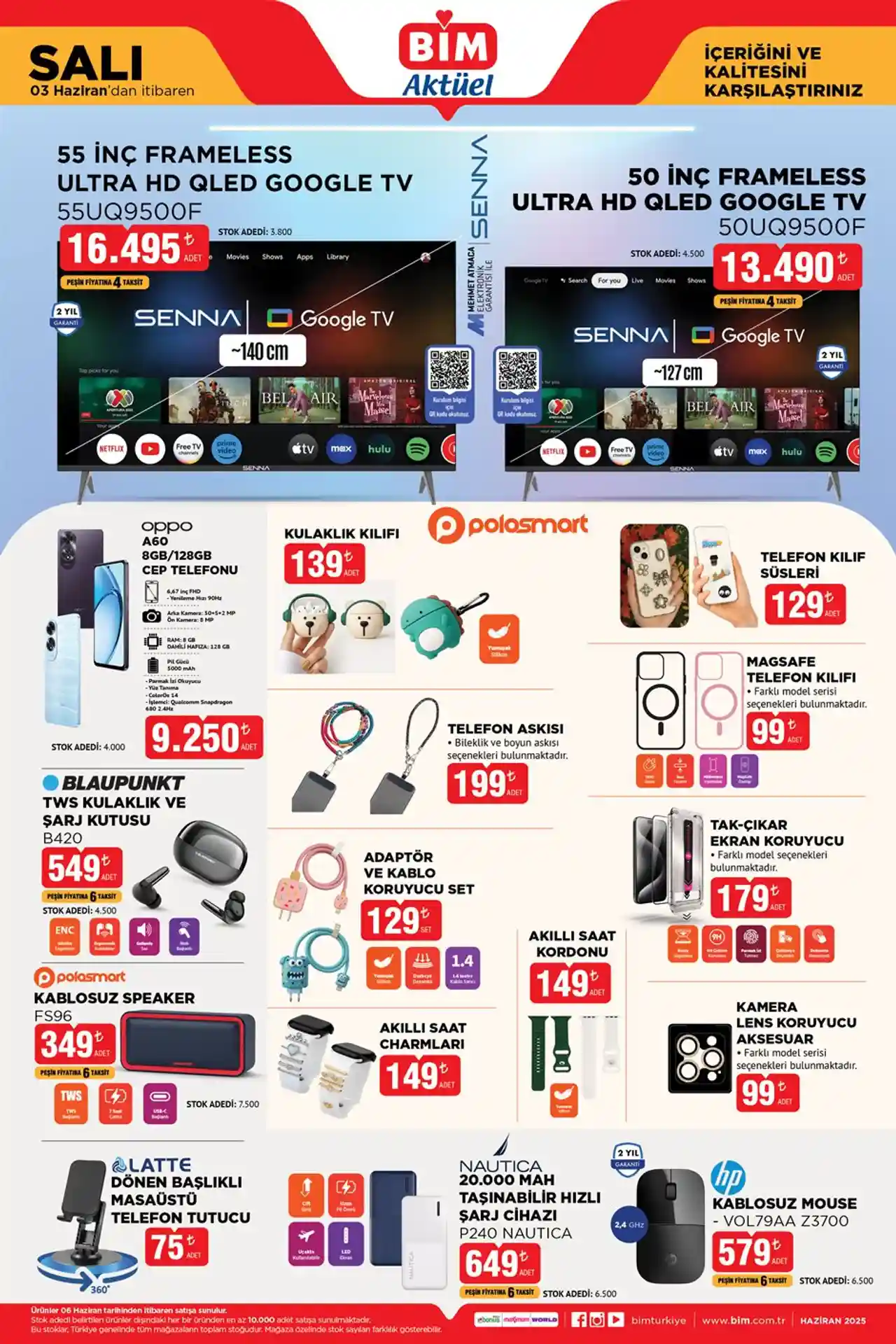 Bim 3 Haziran - 6 Haziran kataloğu yerine gelen erken katalog