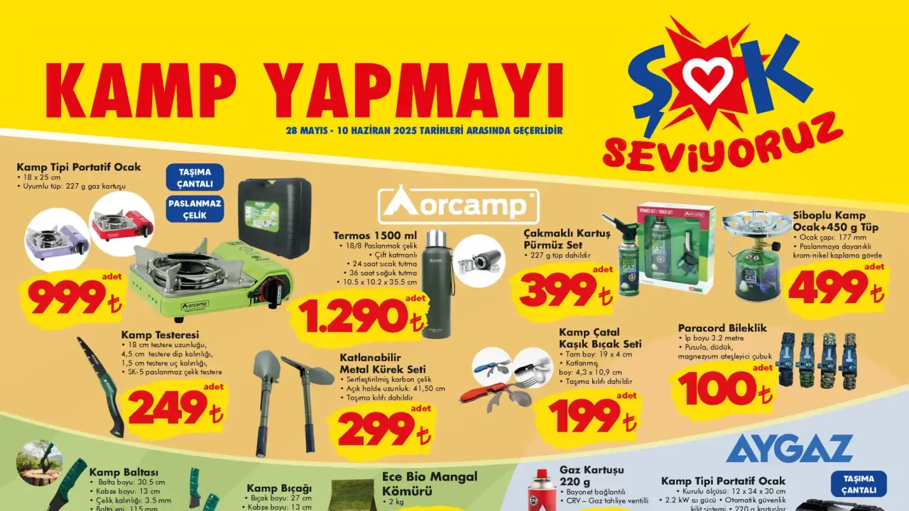 ŞOK 28 Mayıs 2025 Aktüel Ürünler Kataloğu