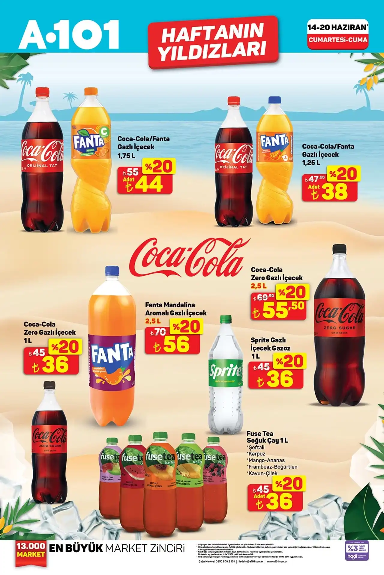 A101 14 Haziran 2025 Coca Cola Ürünleri Kataloğu