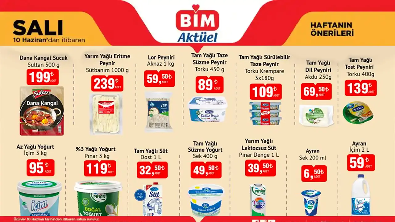 BİM 10 Haziran 2025 Aktüel Ürünler Kataloğu