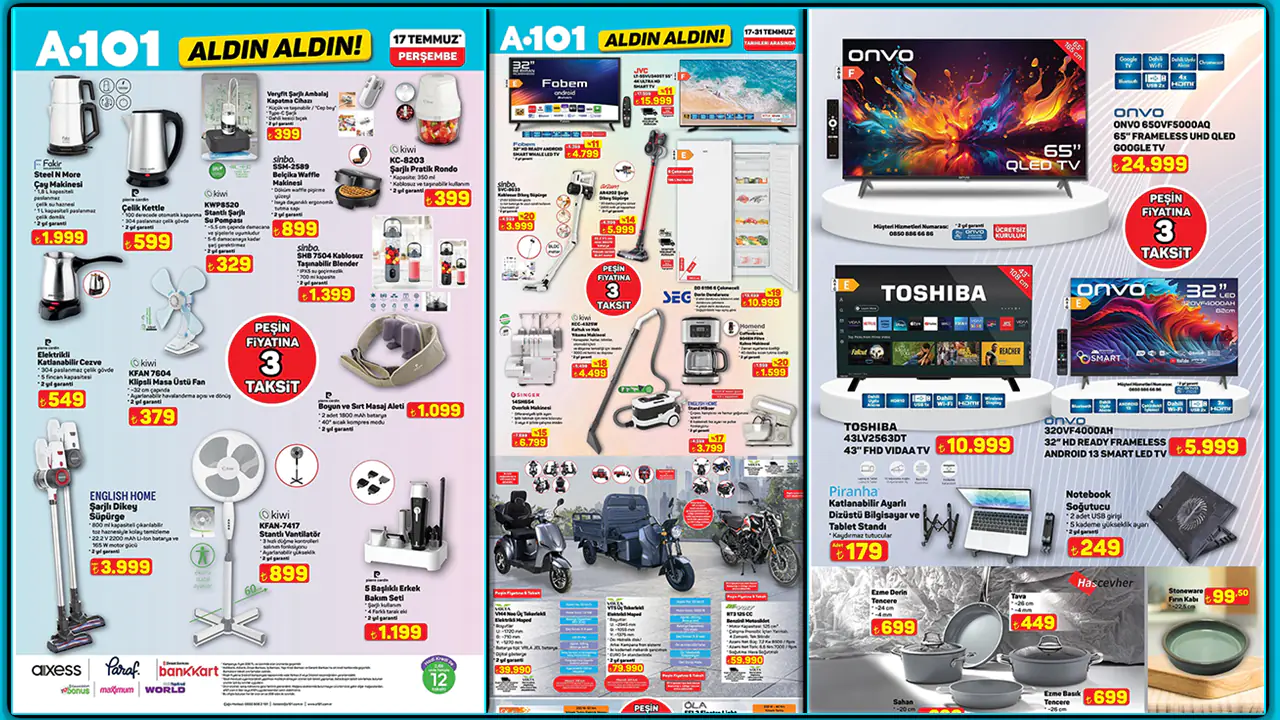 A101 17 Temmuz 2025 Aktüel Ürünler Kataloğu