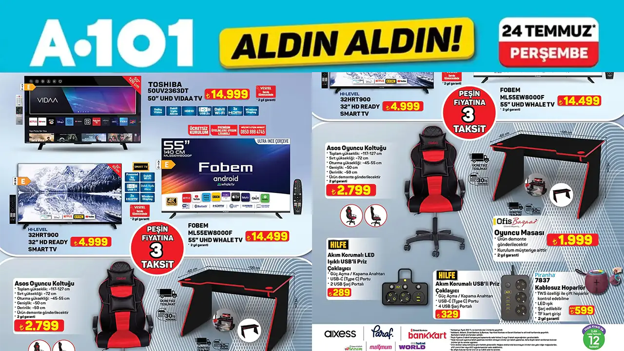A101 24 Temmuz 2025 Aktüel Ürünler Kataloğu
