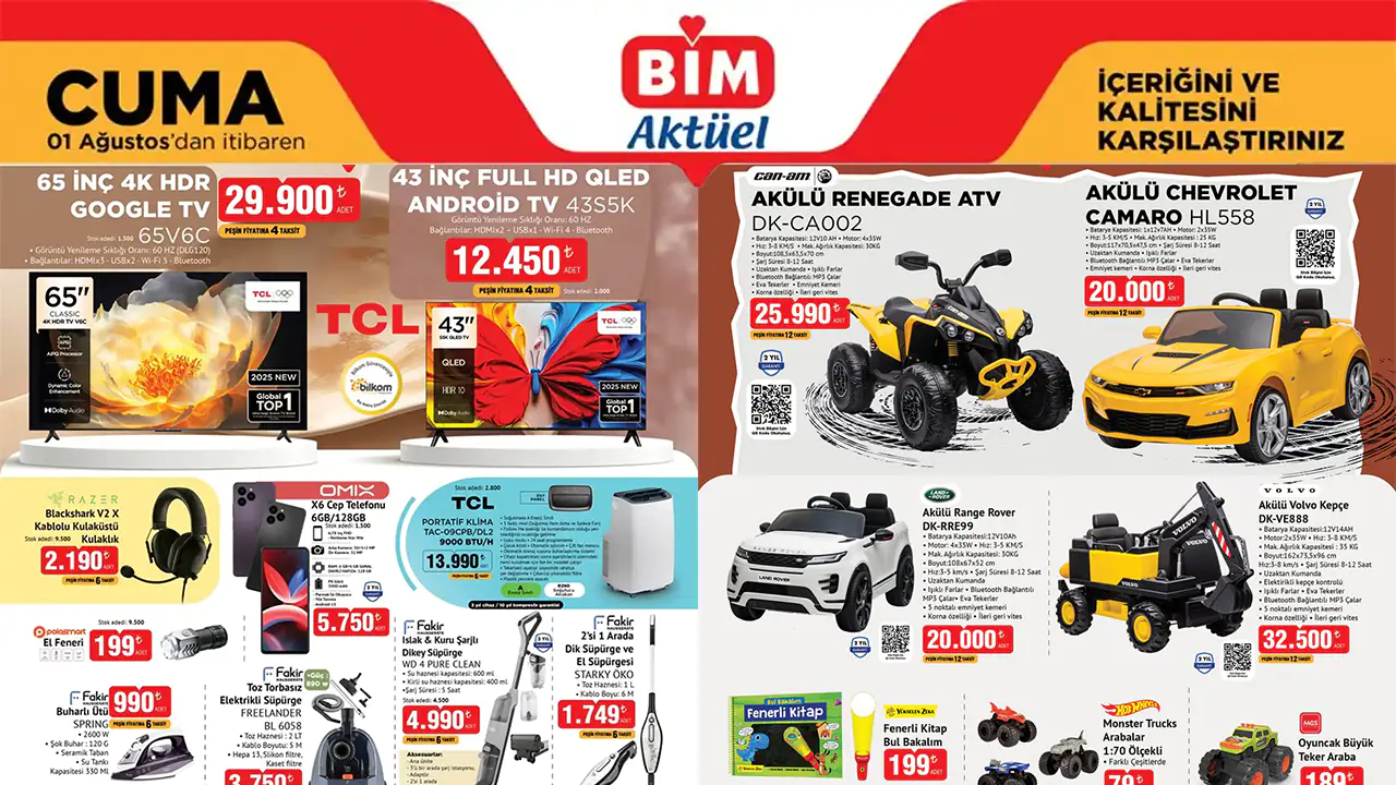 BİM 1 Ağustos 2025 Aktüel Ürünler Kataloğu