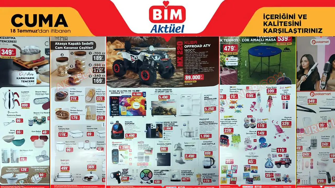 BİM 18 Temmuz 2025 Aktüel Ürünler Kataloğu