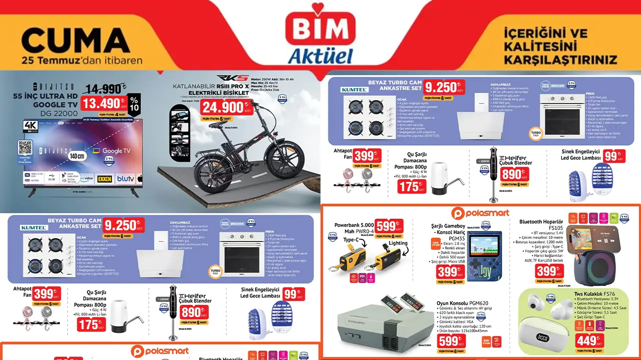BİM 25 Temmuz 2025 Aktüel Ürünler Kataloğu