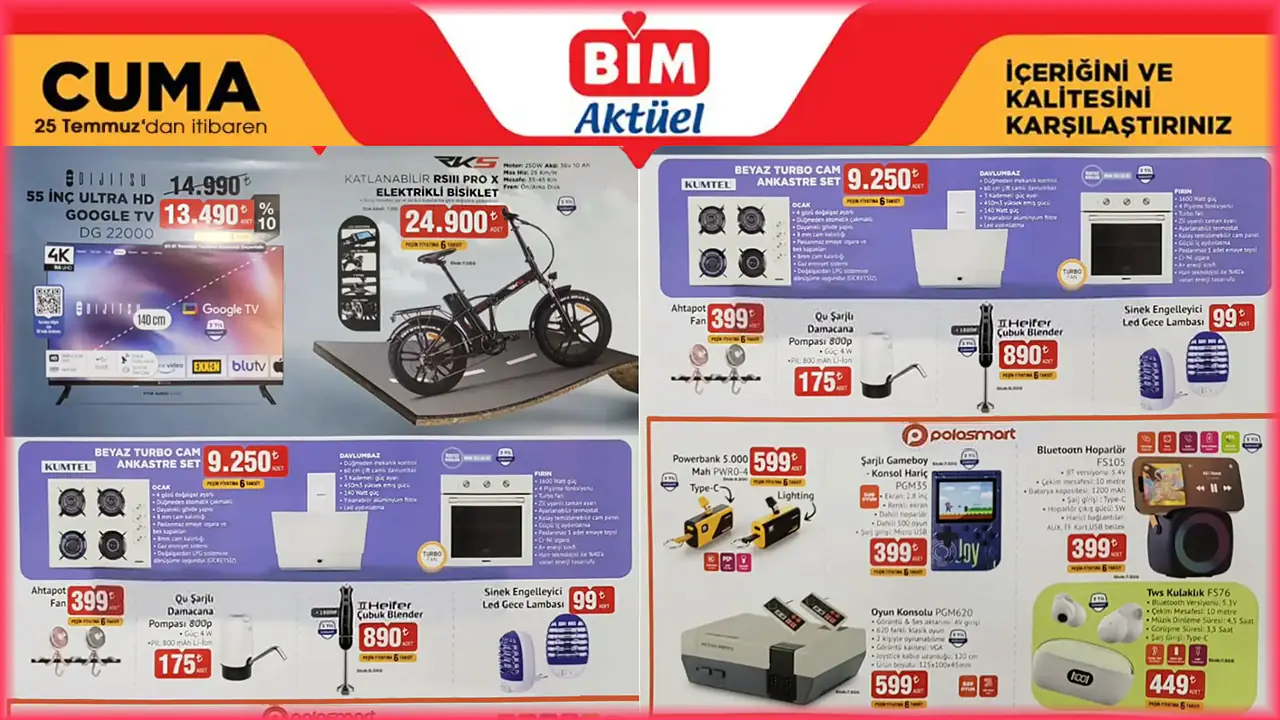 BİM 25 Temmuz 2025 Aktüel Ürünler Kataloğu