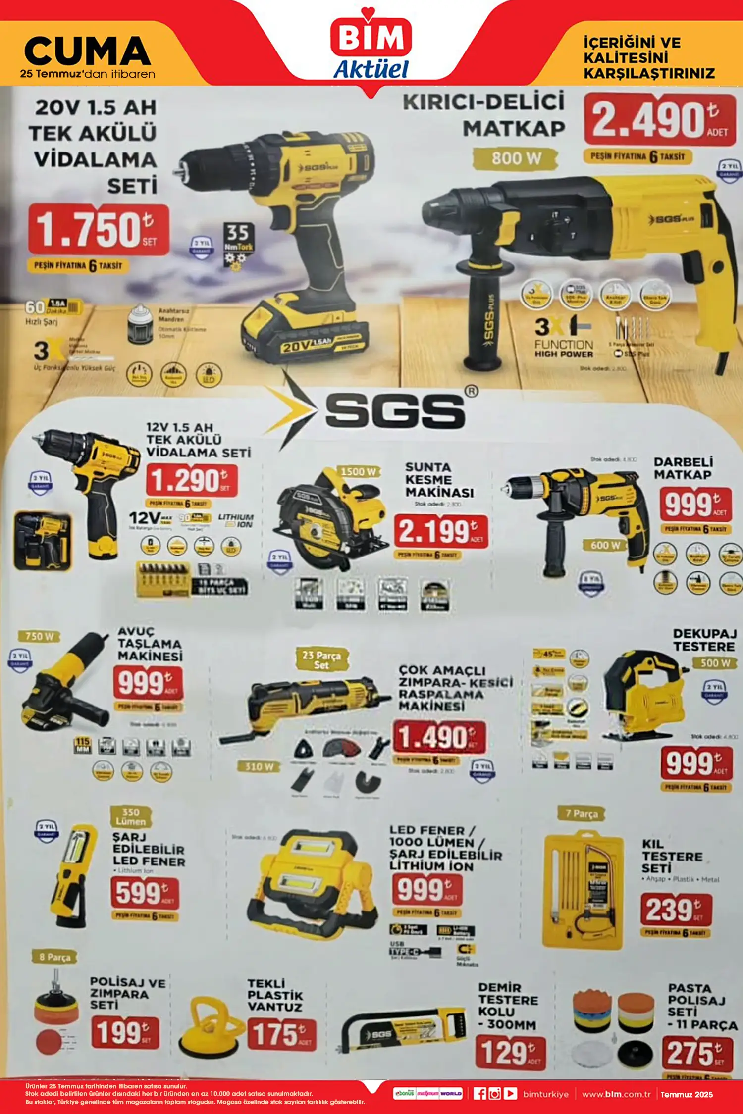 Bim 24 Ocak 2025 SGS Ürünleri Öne Çıkan Fırsatlar Kataloğu