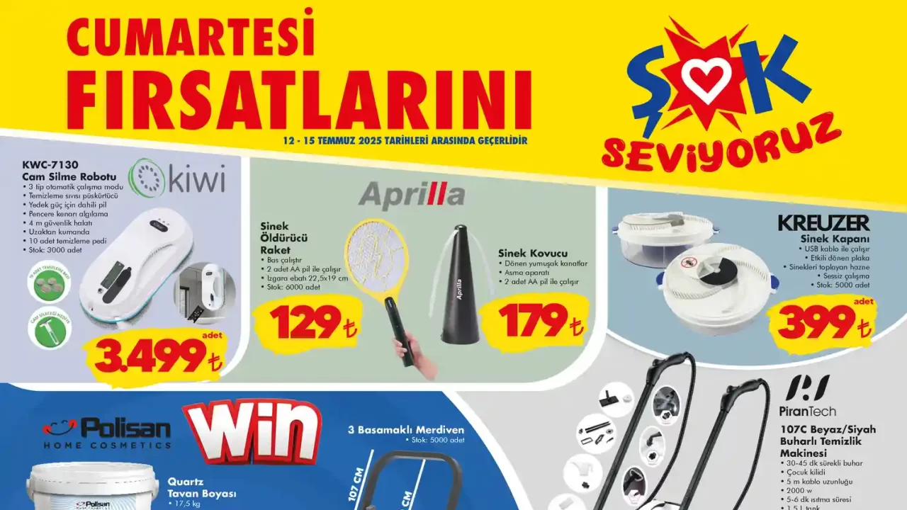 ŞOK 12 Temmuz 2025 Aktüel Ürünler Kataloğu