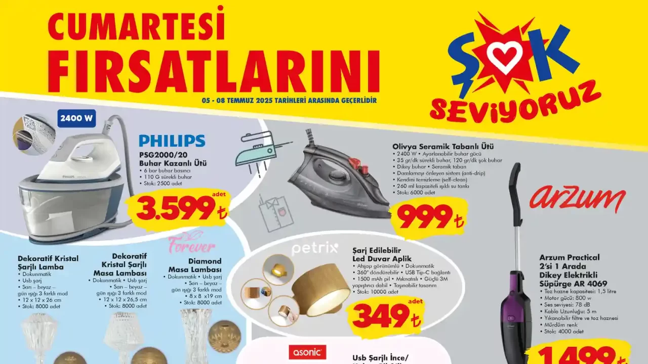 ŞOK 5 Temmuz 2025 Aktüel Ürünler Kataloğu
