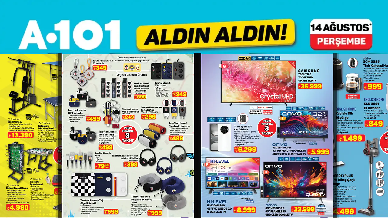 A101 14 Ağustos 2025 Aktüel Ürünler Kataloğu