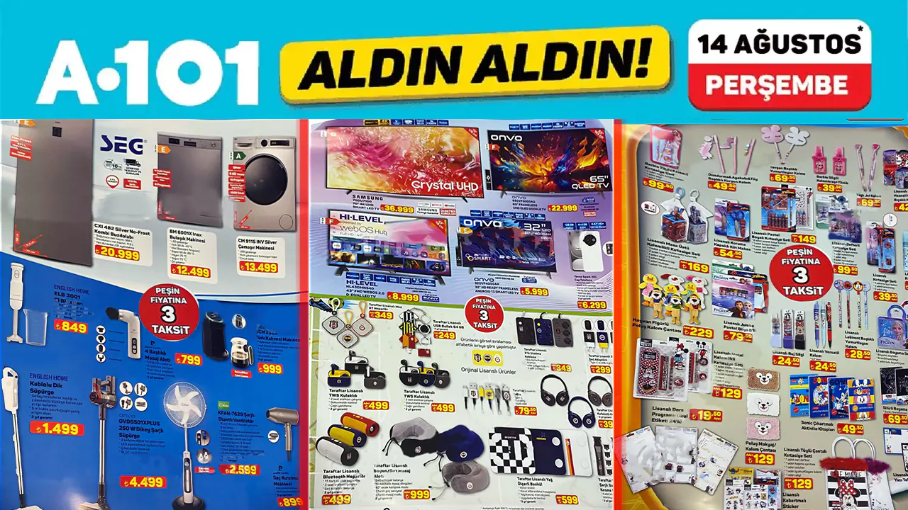 A101 14 Ağustos 2025 Aktüel Ürünler Kataloğu