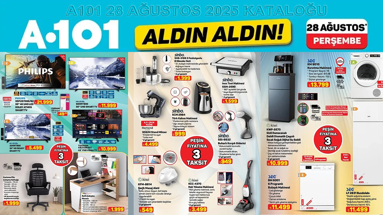 A101 28 Ağustos 2025 Aktüel Ürünler Kataloğu