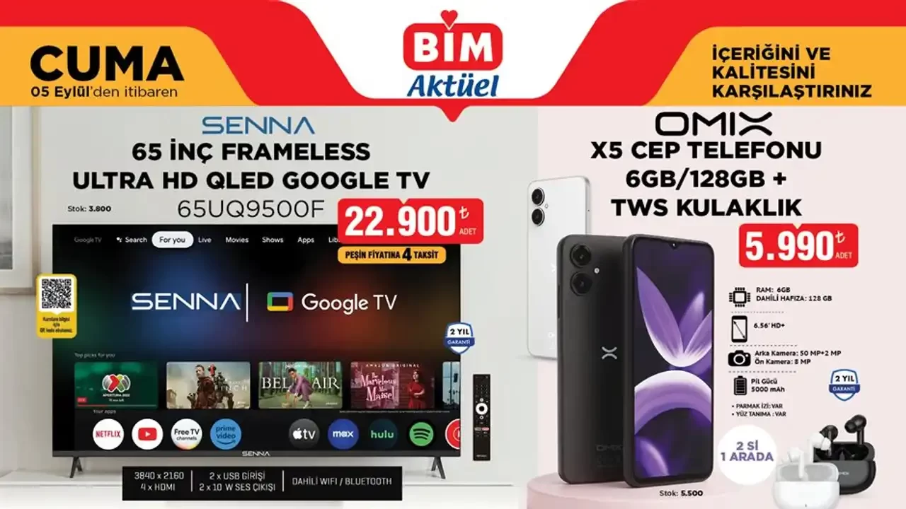BİM 5 Eylül 2025 Aktüel Ürünler Kataloğu