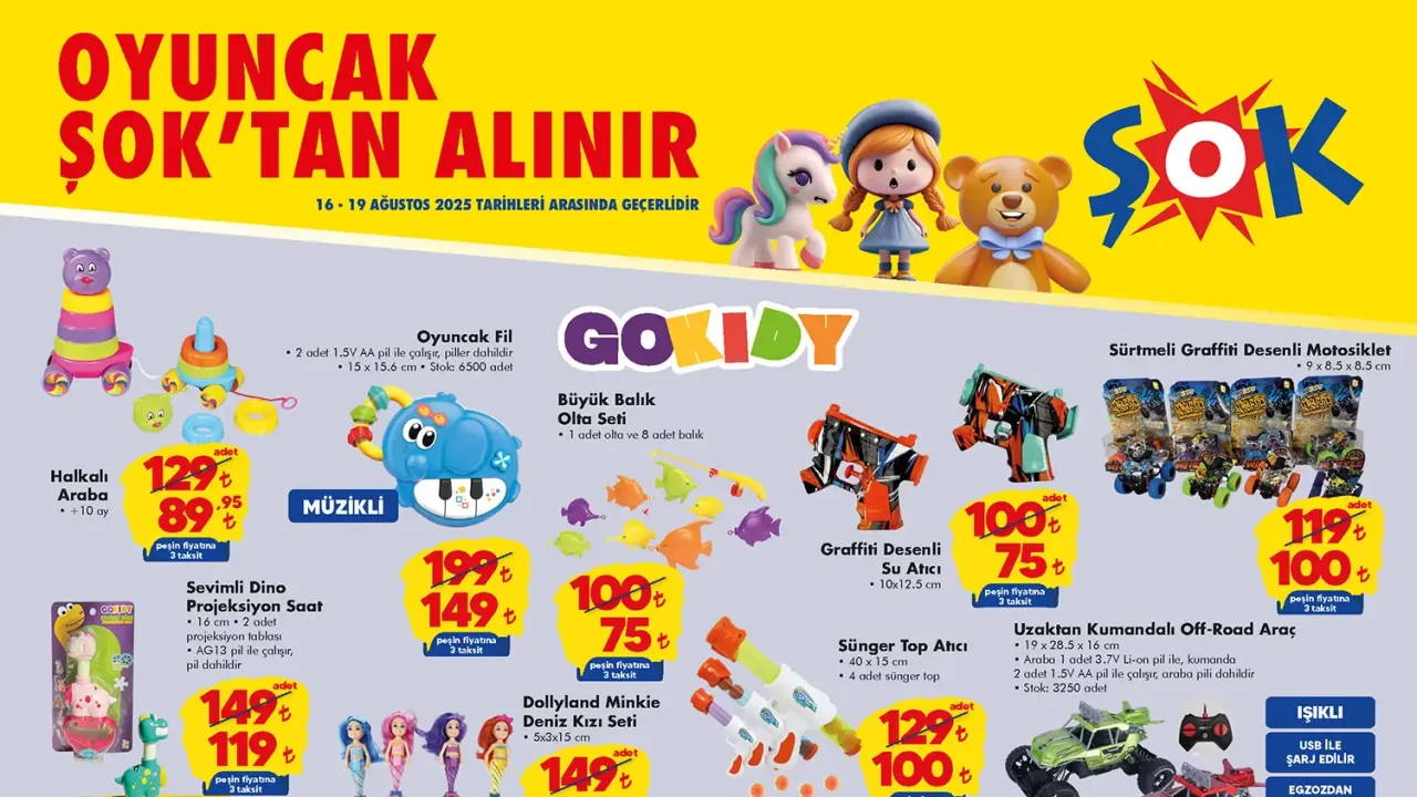 ŞOK 16 Ağustos 2025 Aktüel Ürünler Kataloğu