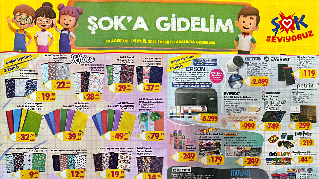 ŞOK 20 Ağustos 2025 Aktüel Ürünler Kataloğu