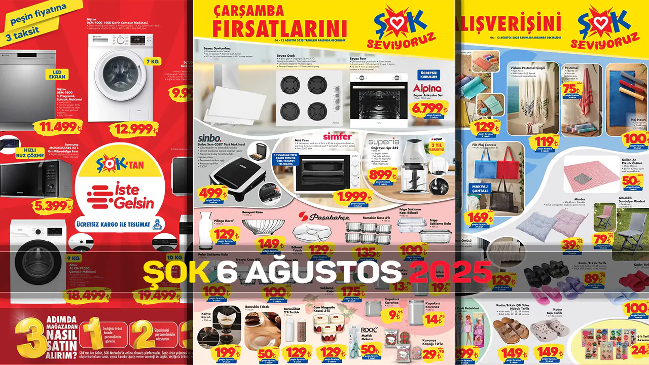ŞOK 6 Ağustos 2025 Aktüel Ürünler Kataloğu