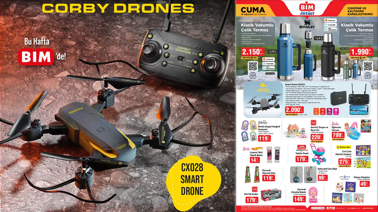 Bim 15 Ağustos 2025 Corby Smart Drone CX028