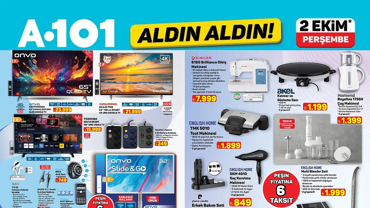 A101 2 Ekim 2025 Aktüel Ürünler Kataloğu