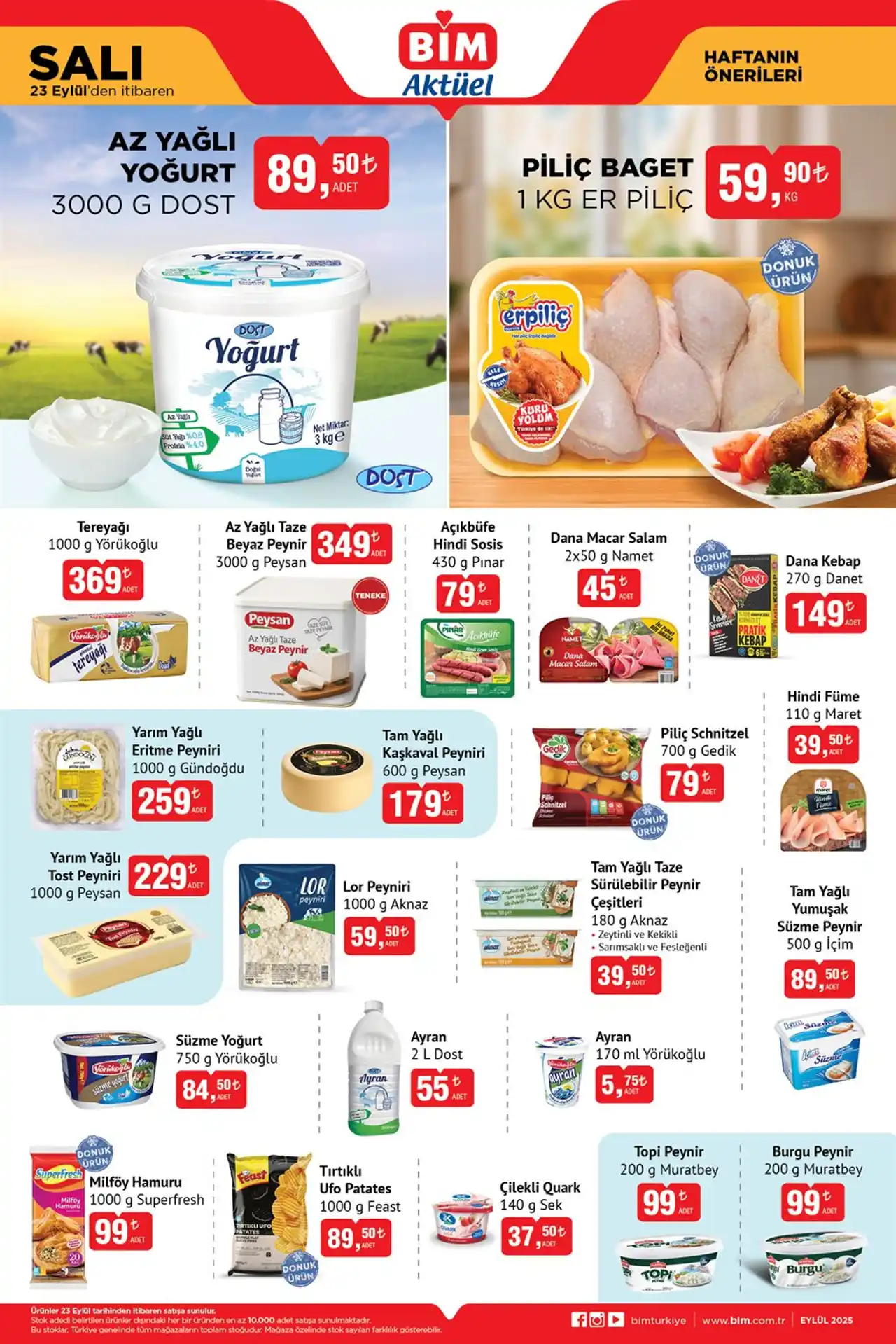 BİM 23 Eylül 2025 Şarküteri Ürünleri Kataloğu