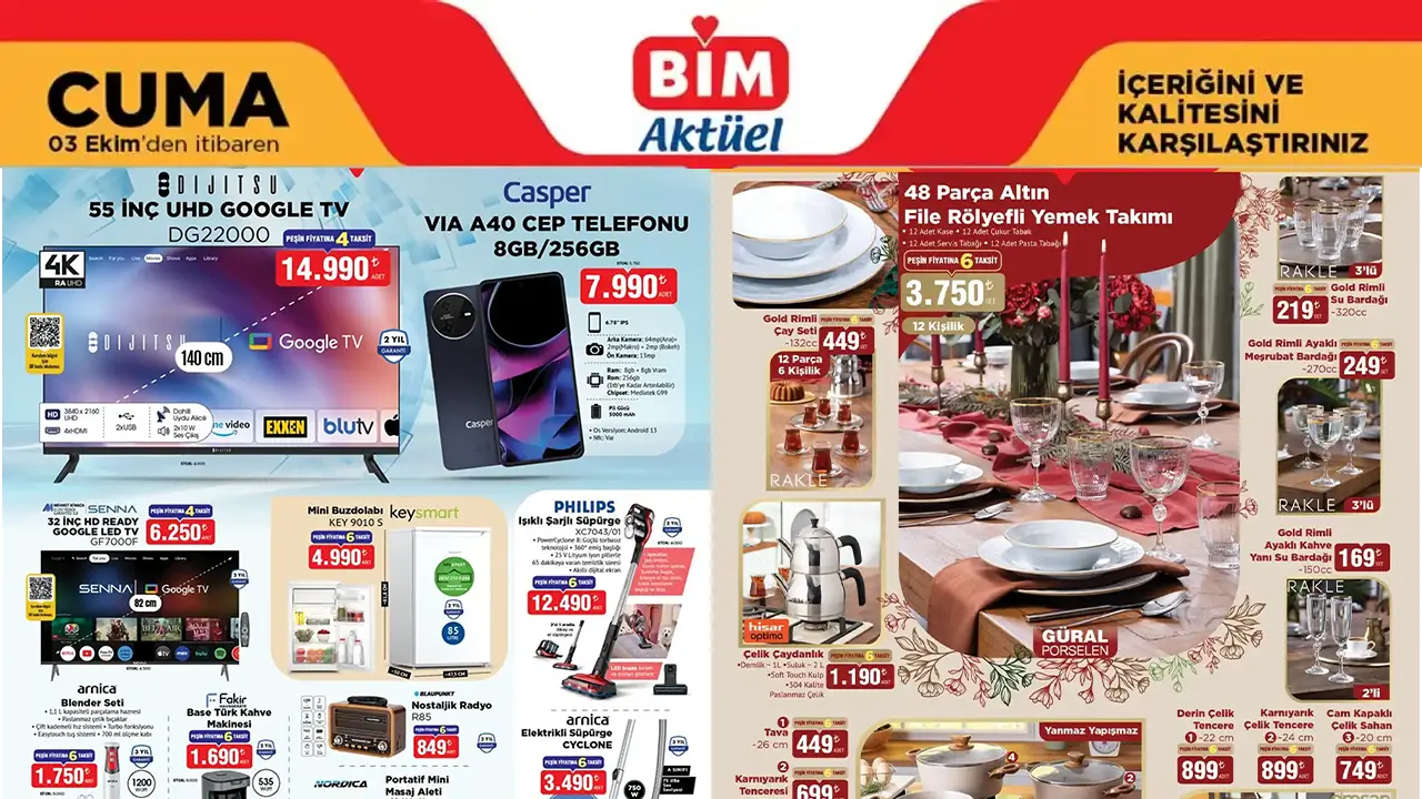 BİM 3 Ekim 2025 Aktüel Ürünler Kataloğu