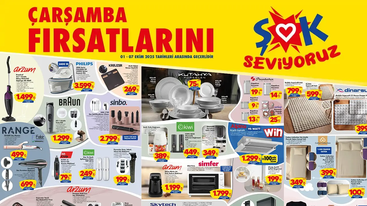 ŞOK 1 Ekim 2025 Aktüel Ürünler Kataloğu