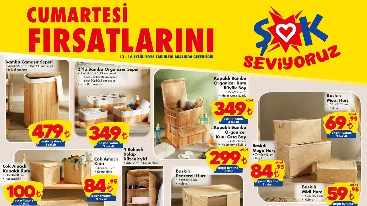 ŞOK 13 Eylül 2025 Aktüel Ürünler Kataloğu