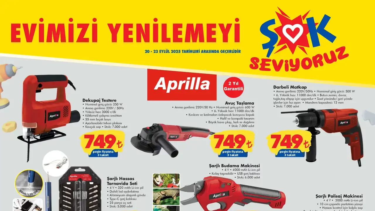ŞOK 20 Eylül 2025 Aktüel Ürünler Kataloğu