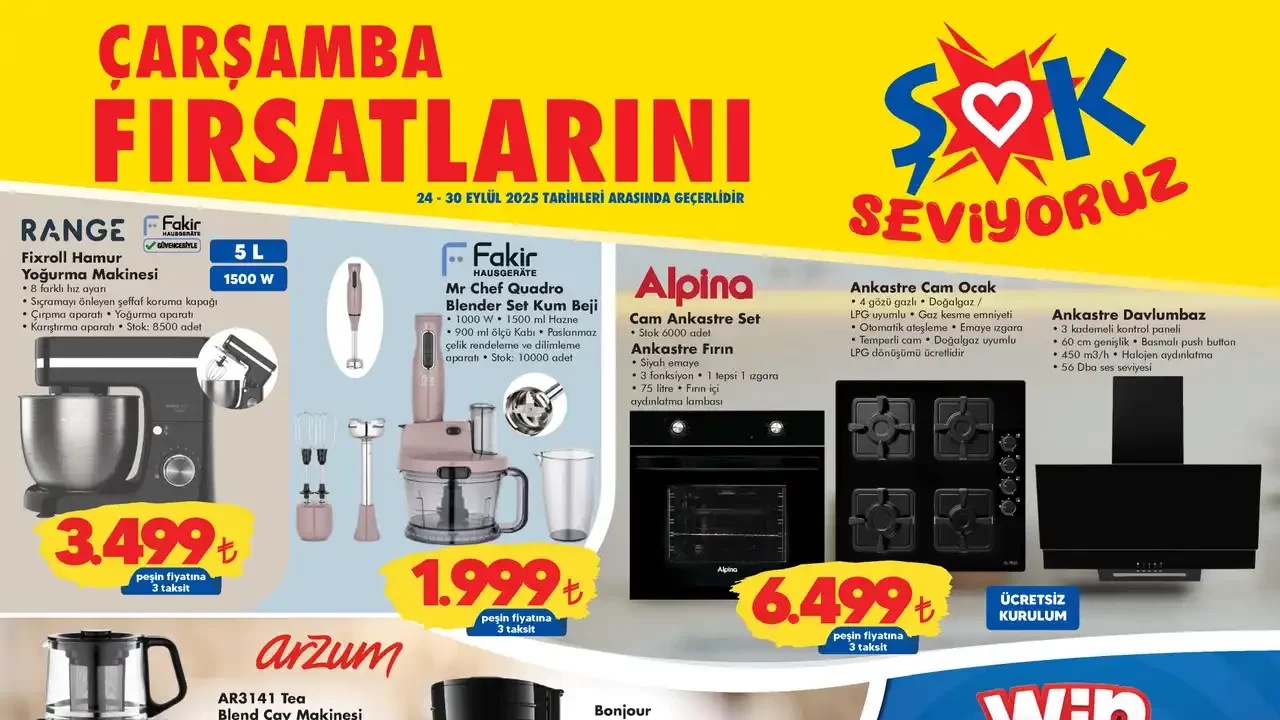ŞOK 24 Eylül 2025 Aktüel Ürünler Kataloğu
