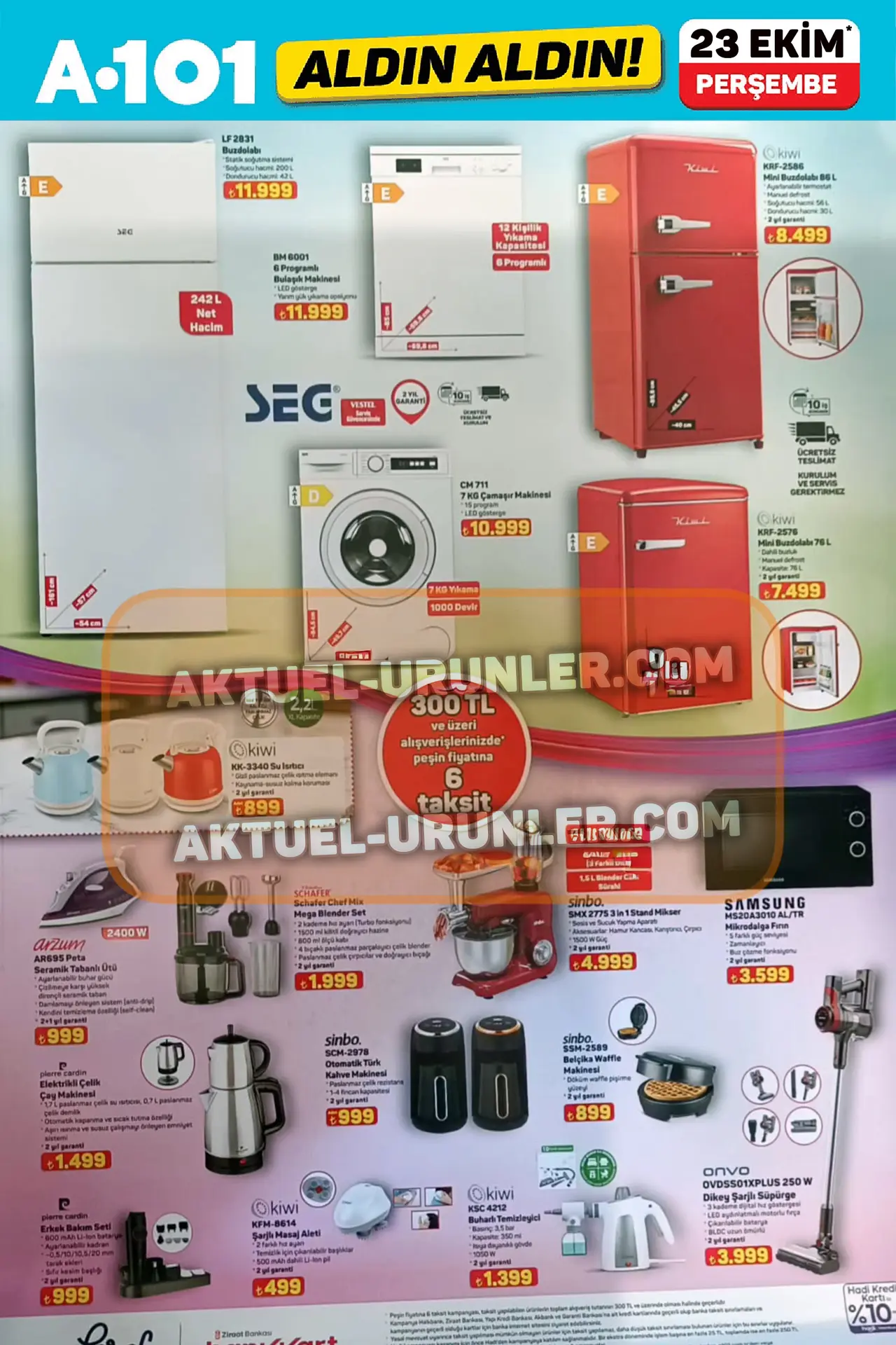 A101 23 Ekim 2025 Beyaz Eşya ve Elektrikli Ürünler Kataloğu - Sayfa 2