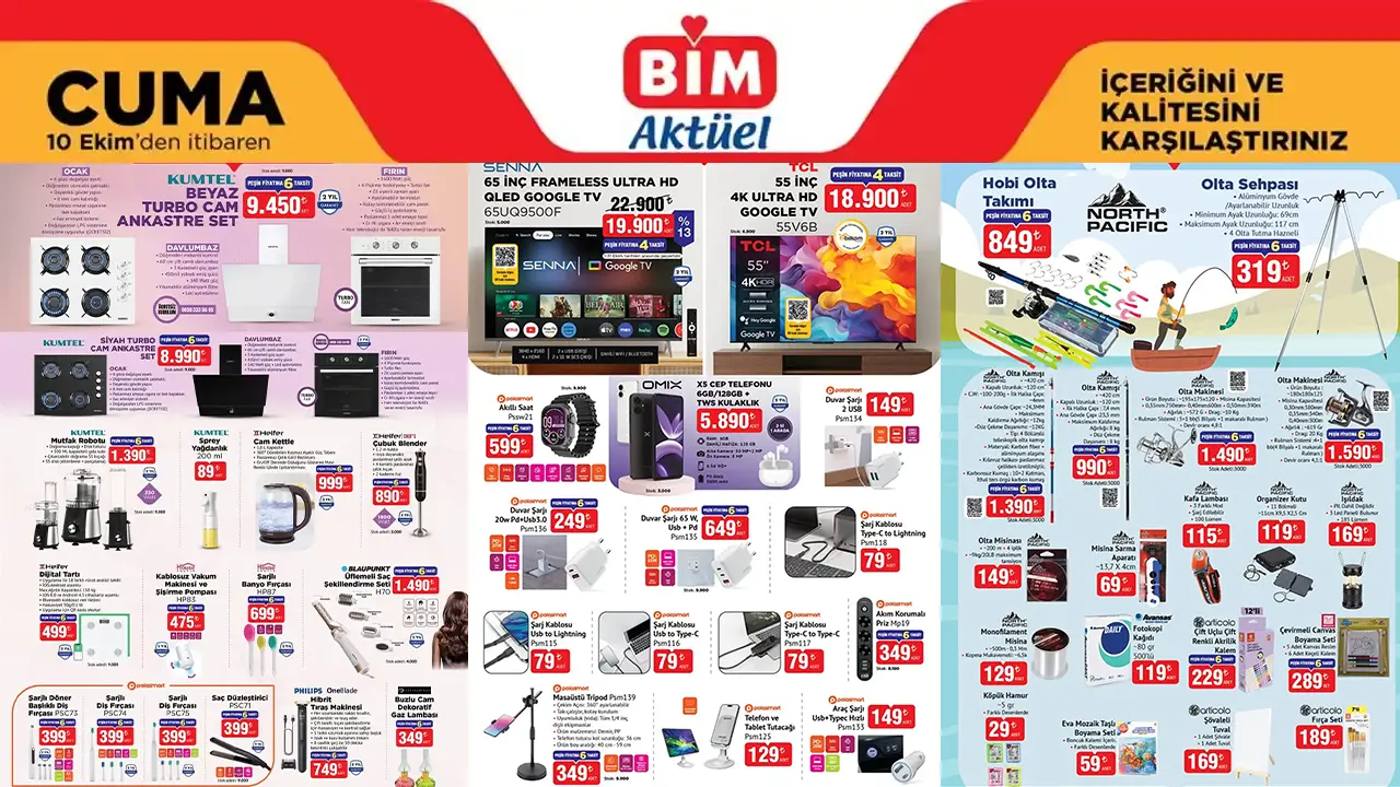 BİM 10 Ekim 2025 Aktüel Ürünler Kataloğu