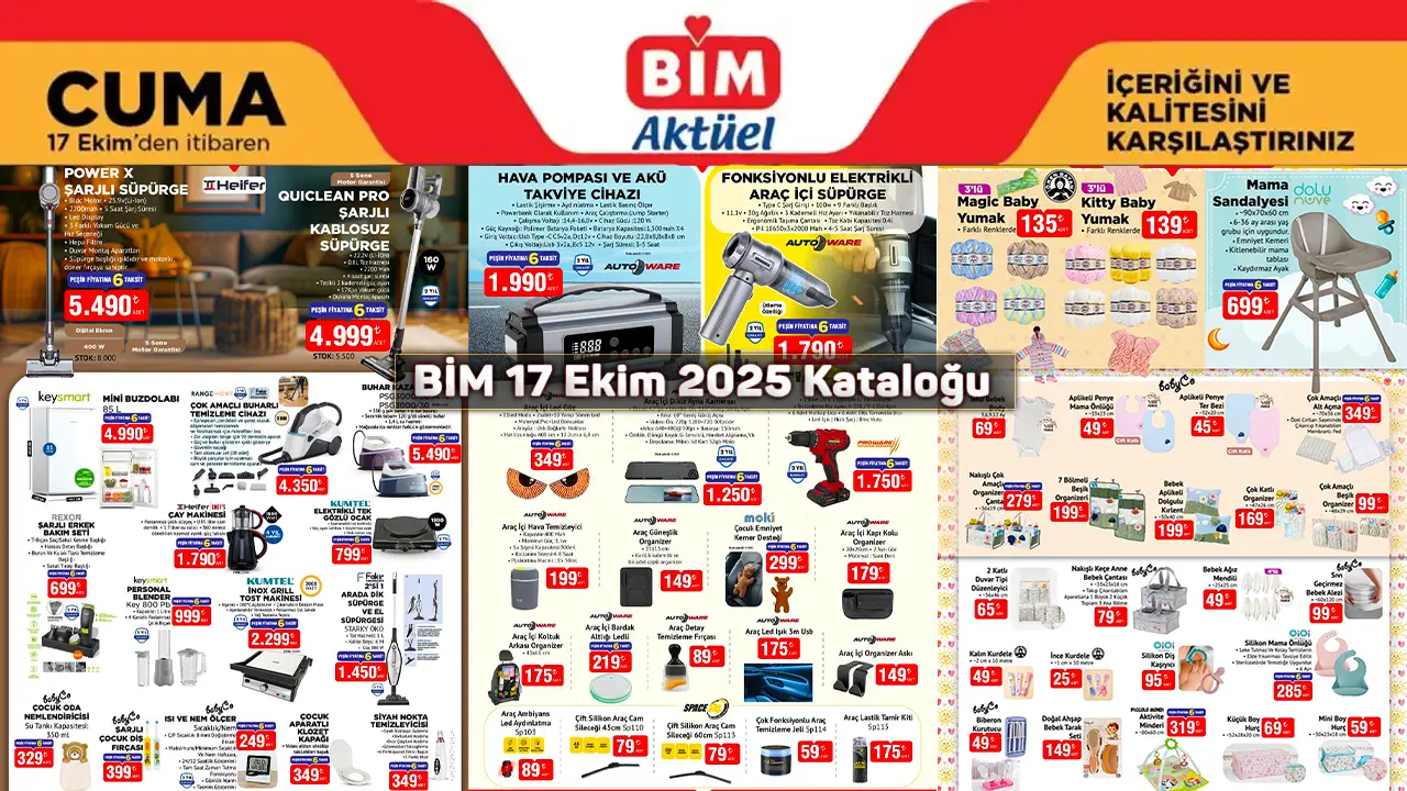 BİM 17 Ekim 2025 Aktüel Ürünler Kataloğu