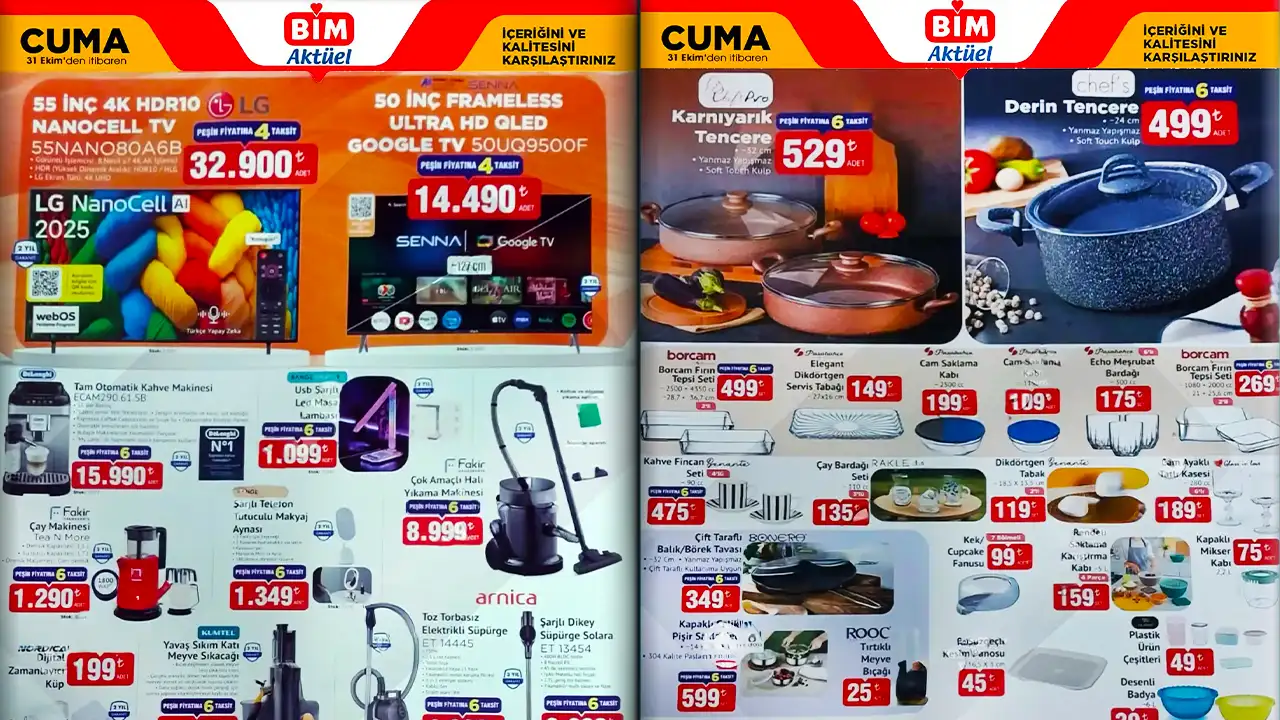 BİM 31 Ekim 2025 Aktüel Ürünler Kataloğu