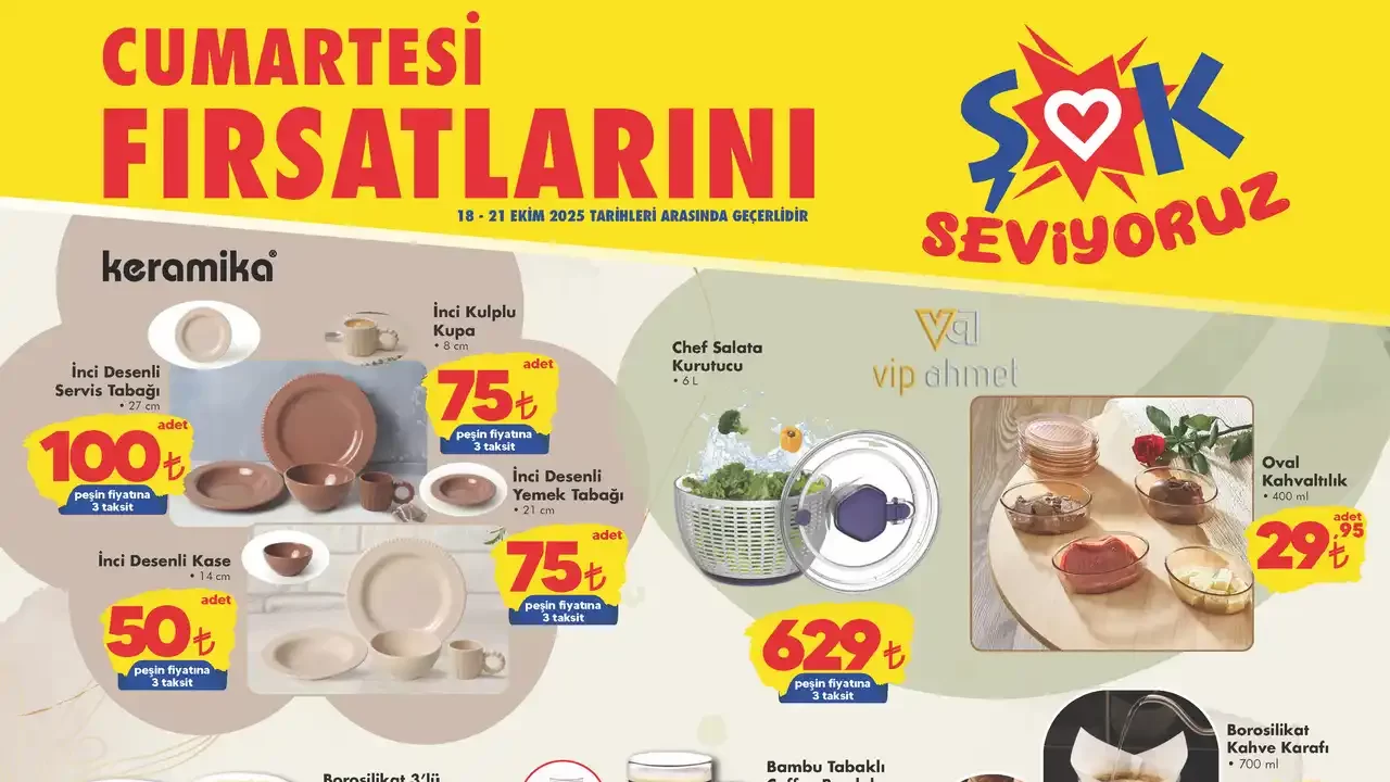 ŞOK 18 Ekim 2025 Aktüel Ürünler Kataloğu
