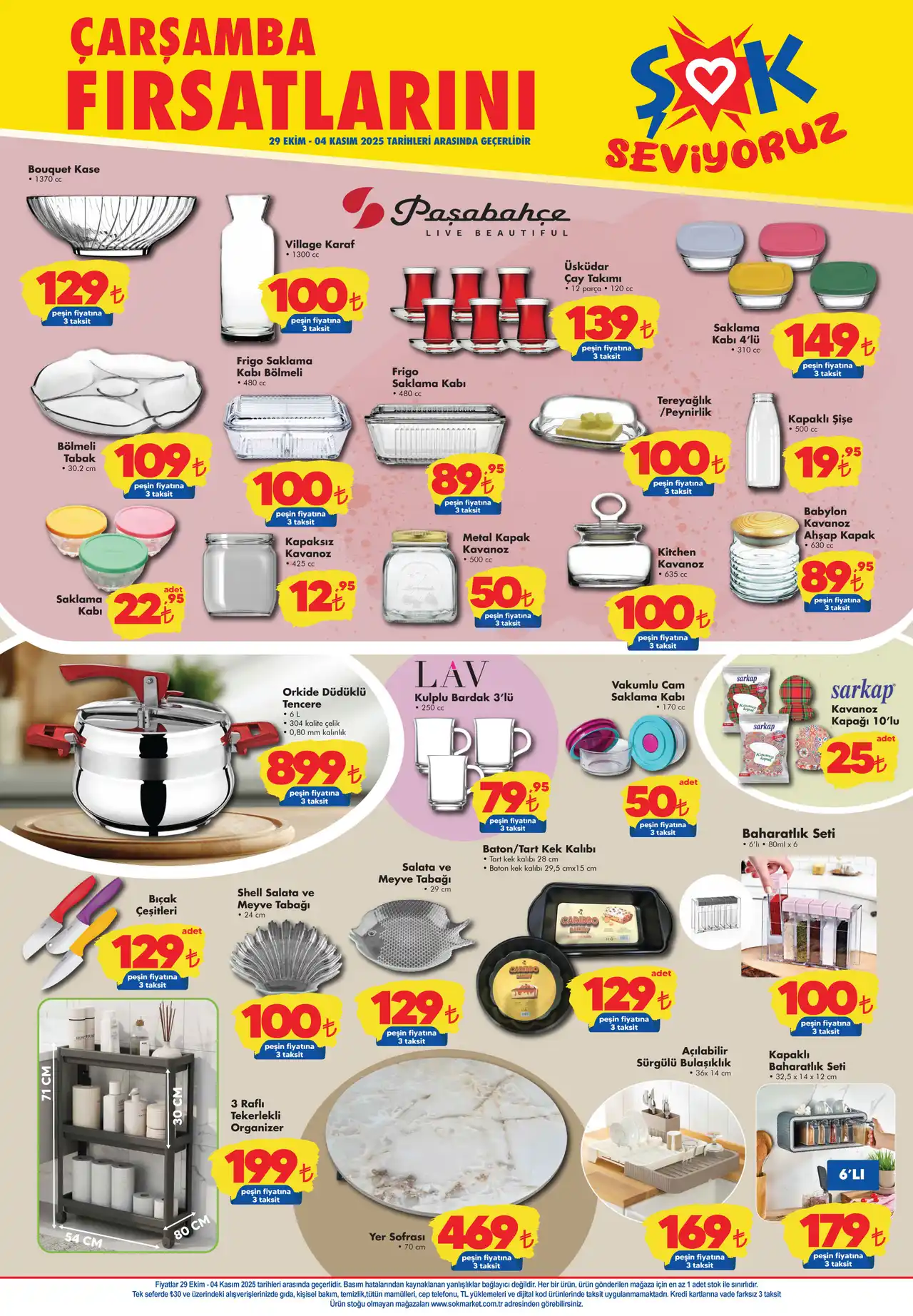 ŞOK 29 Ekim 2025 Mutfak Ürünleri Kataloğu