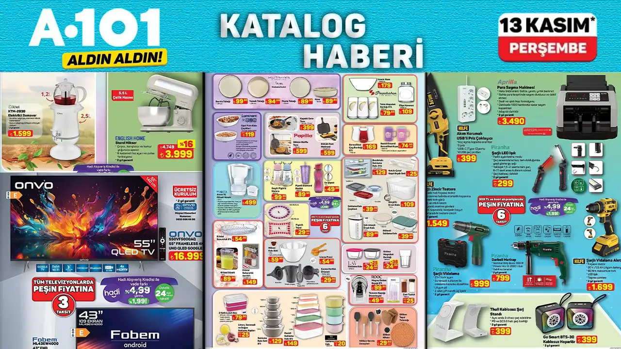 A101 13 Kasım 2025 Aktüel Ürünler Kataloğu