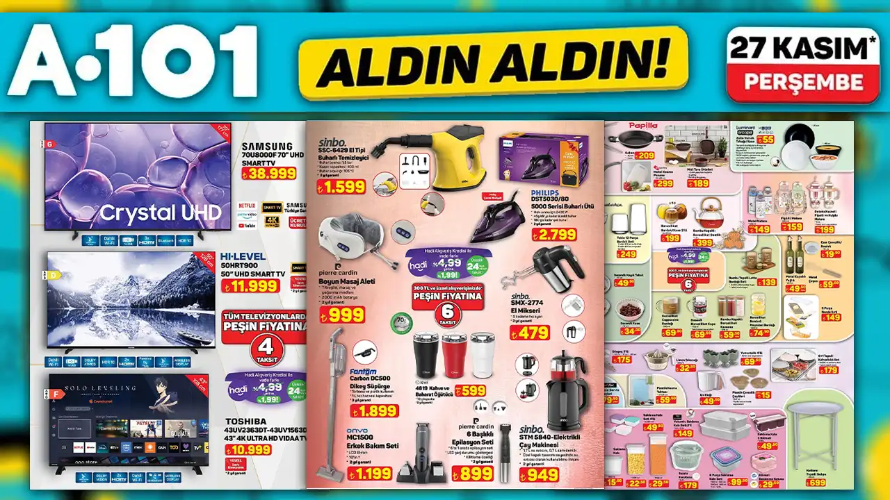 A101 27 Kasım 2025 Aktüel Ürünler Kataloğu