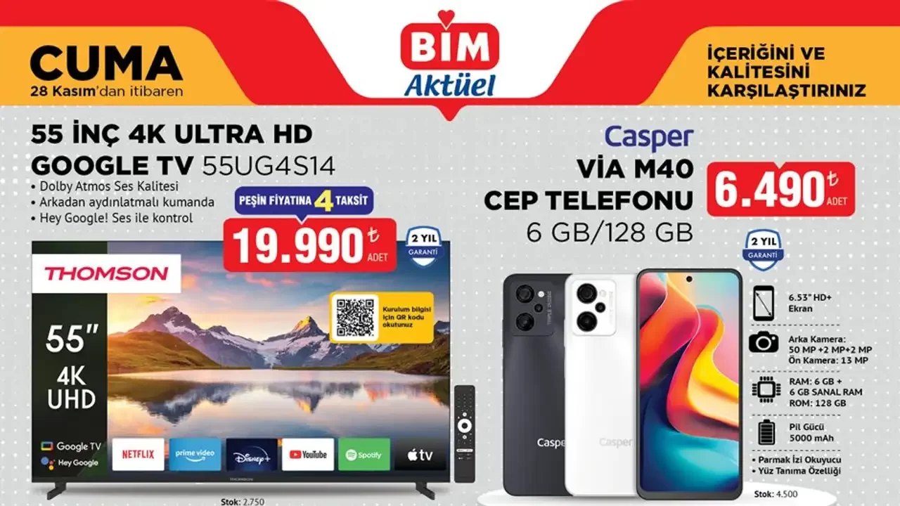 BİM 28 Kasım 2025 Aktüel Ürünler Kataloğu